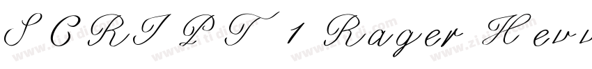SCRIPT1 Rager Hevvy字体转换
